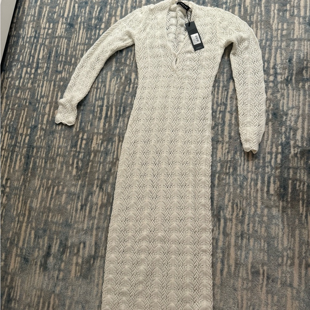 Lioness Cream Long Sleeve Knit Dress